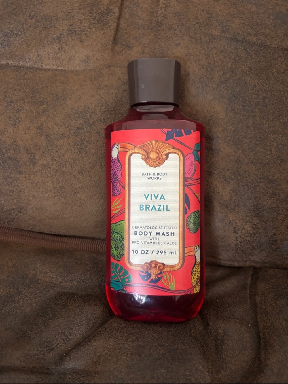 Bath & Body Works Viva Brazil Red Body Wash Bottle